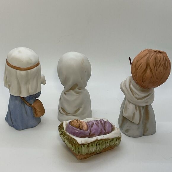 Homco Nativity Figurine Set with Baby Jesus - Picture 5 of 7